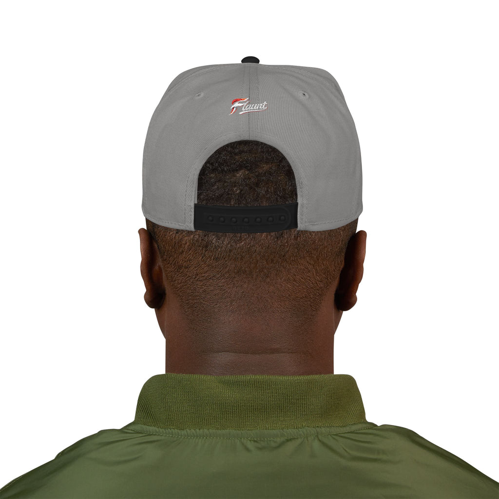 Embroidered 'F' Snapback Hat Lightweight Flat-Brim Cap