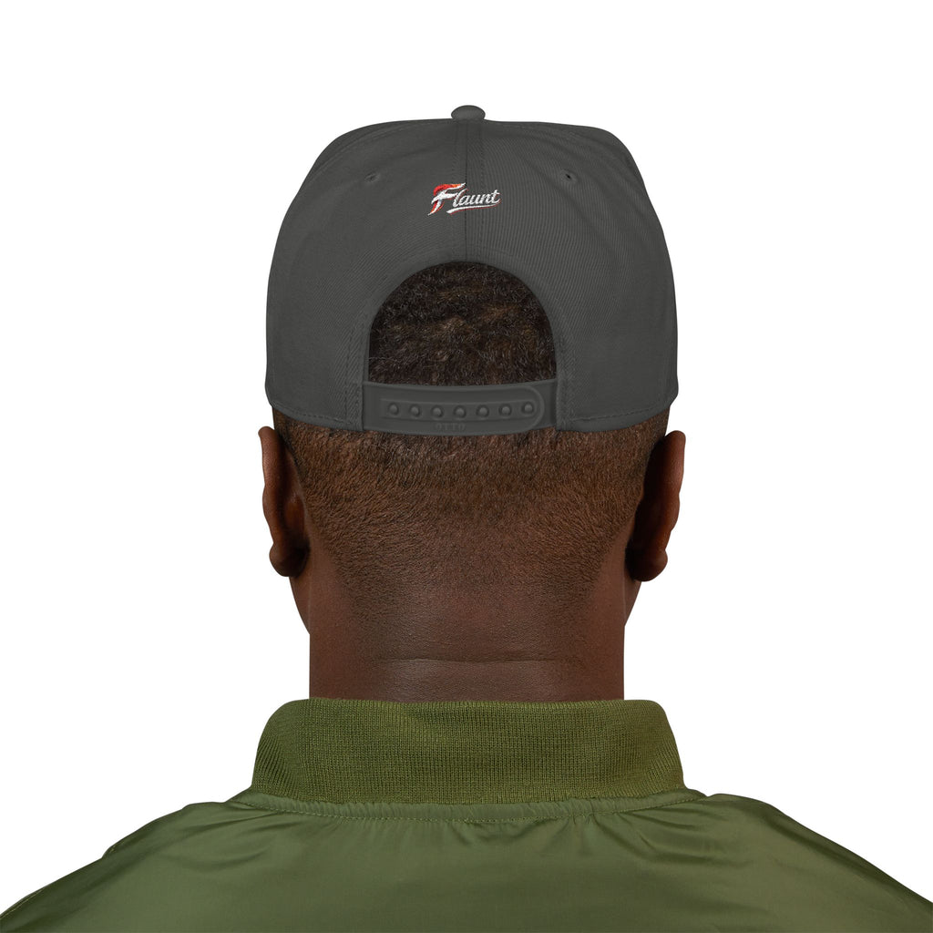 Embroidered 'F' Snapback Hat Lightweight Flat-Brim Cap