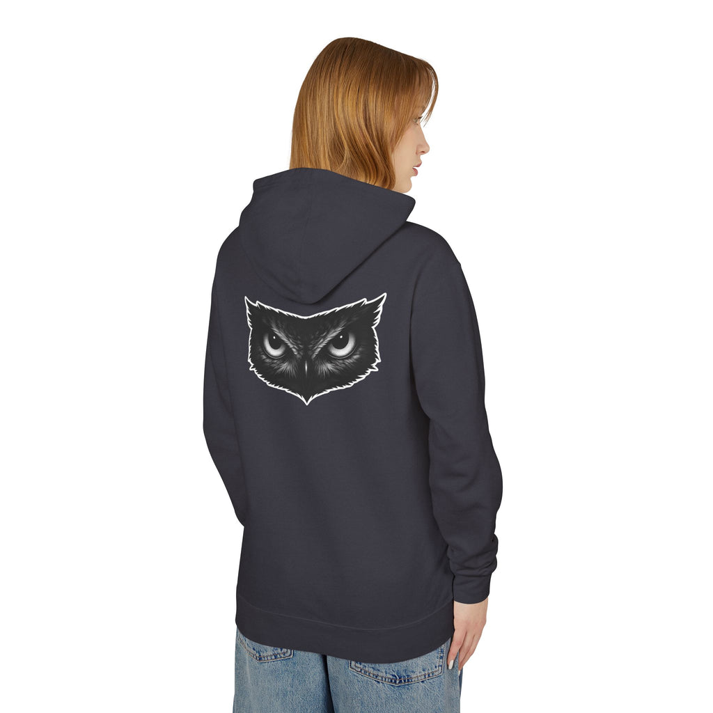 Owl Gaze Hoodie "FLAUNT" Lightweight Hooded Sweatshirt