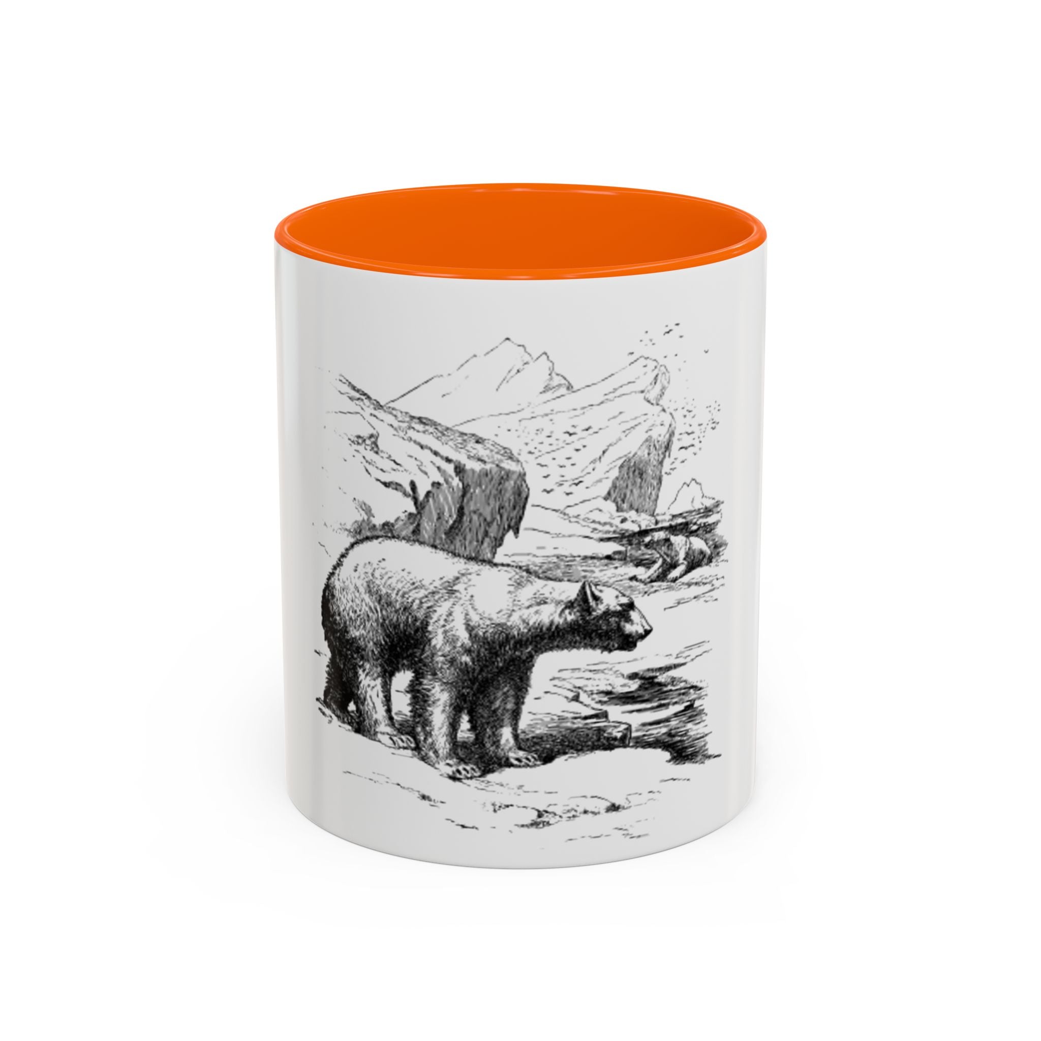 Bear Mountain Coffee Mug — Vintage Wildlife Sketch Accent Mug (11/15oz)