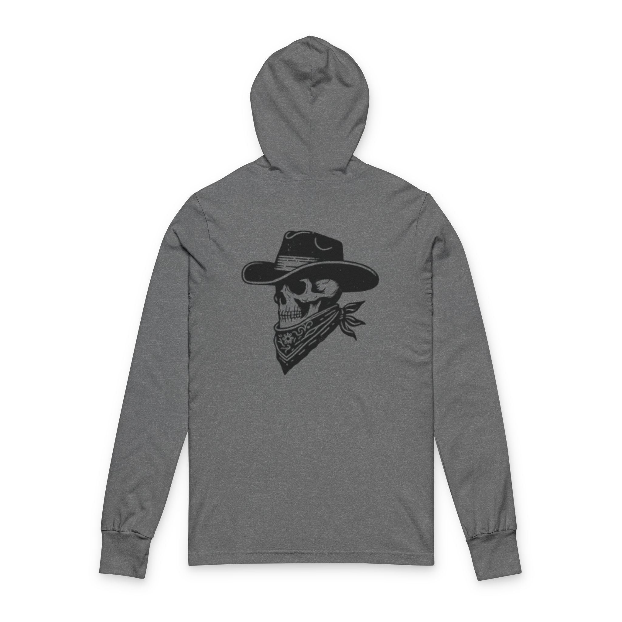 Cowboy Skull Hooded Long Sleeve Tee