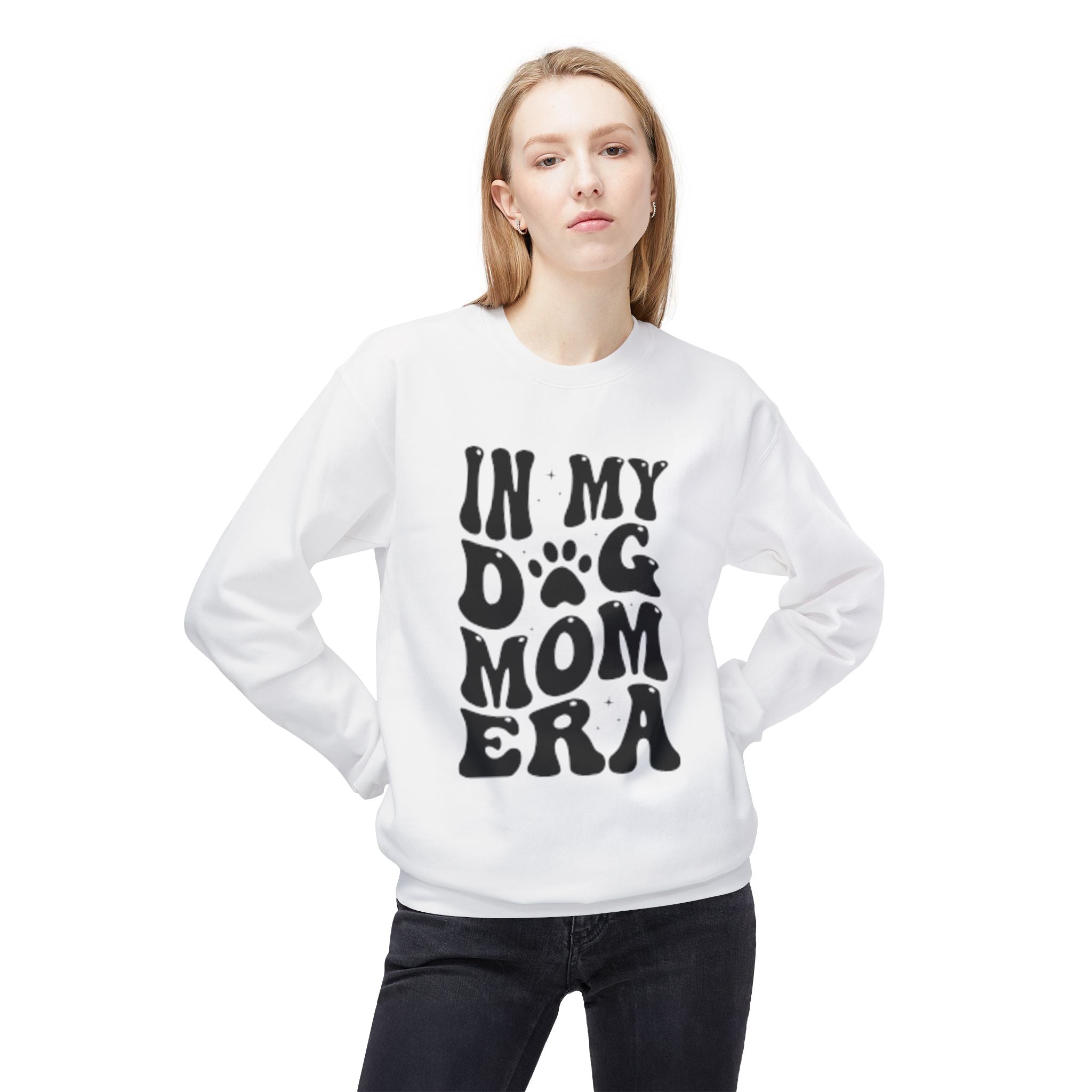 Dog Mom Era Sweatshirt — "In My Dog Mom Era" Paw Print Crewneck