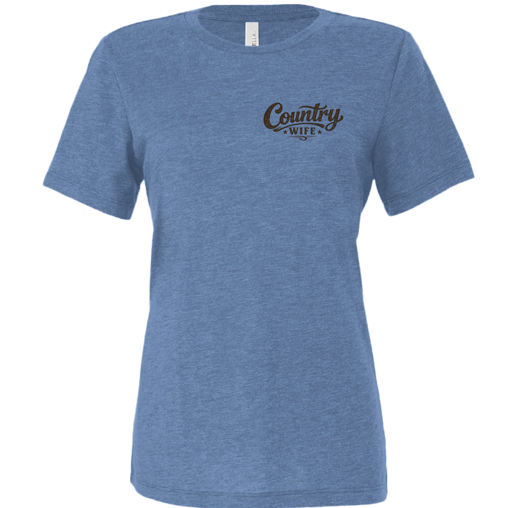 Blue Triblend - FRONT